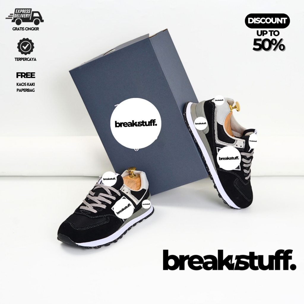 Sneakers 574 Black Grey 100% BNIB