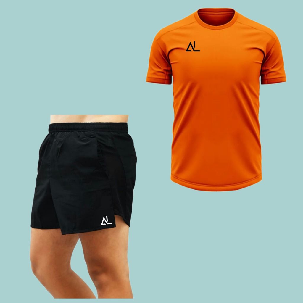 Stelan Lari Futsal Baju Jersey Dan Celana Pendek Lari Pria