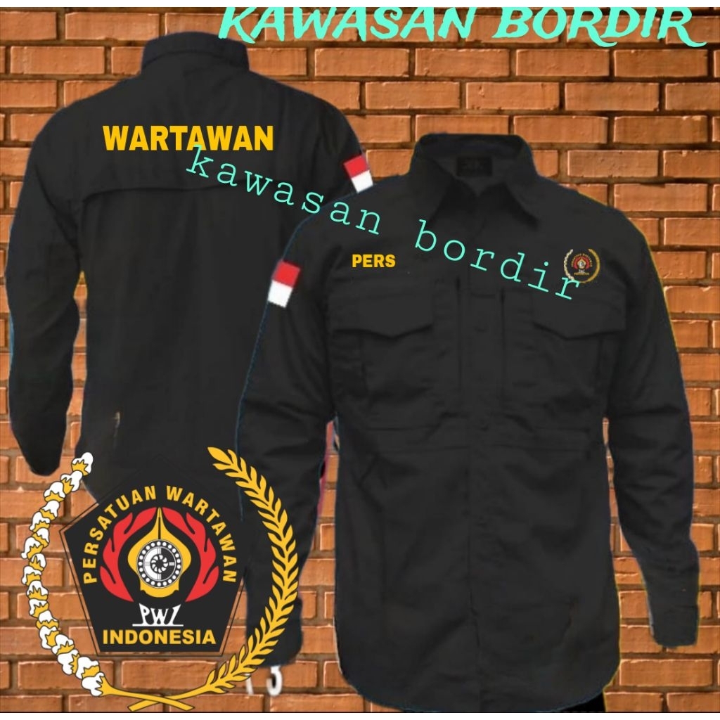 Terbaru kemeja tactical pers kemeja pwi seragam pers baju pers seragam pwi baju pwi kemeja wartawan 