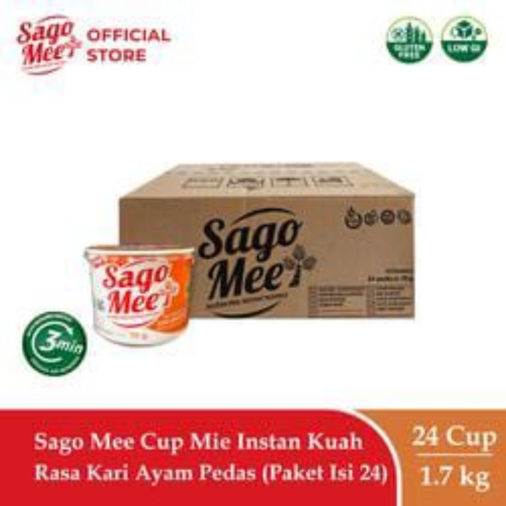 

24 PCS SAGO MEE CUP MIE INSTAN RASA KARI PEDAS 1 DUS