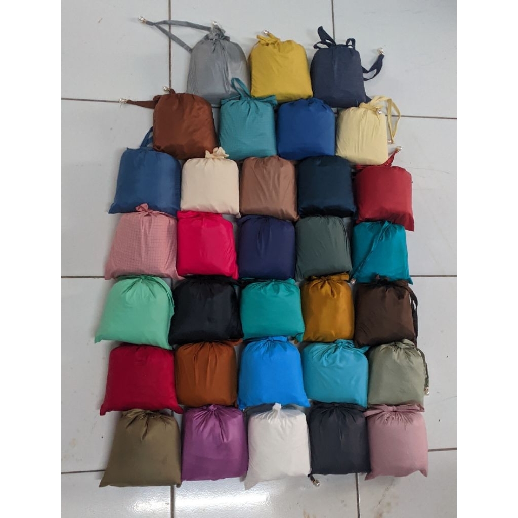 Mukena Dewasa Traveling Polos Allysa Series, Mukena Traveling Pouch 2in 1 Resleting .