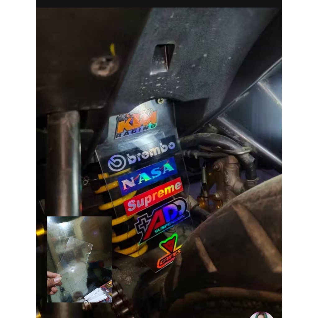 pelindung lumpur variasi akrilik bening 3 Vixion old new  pelindung Shock Vixion old new