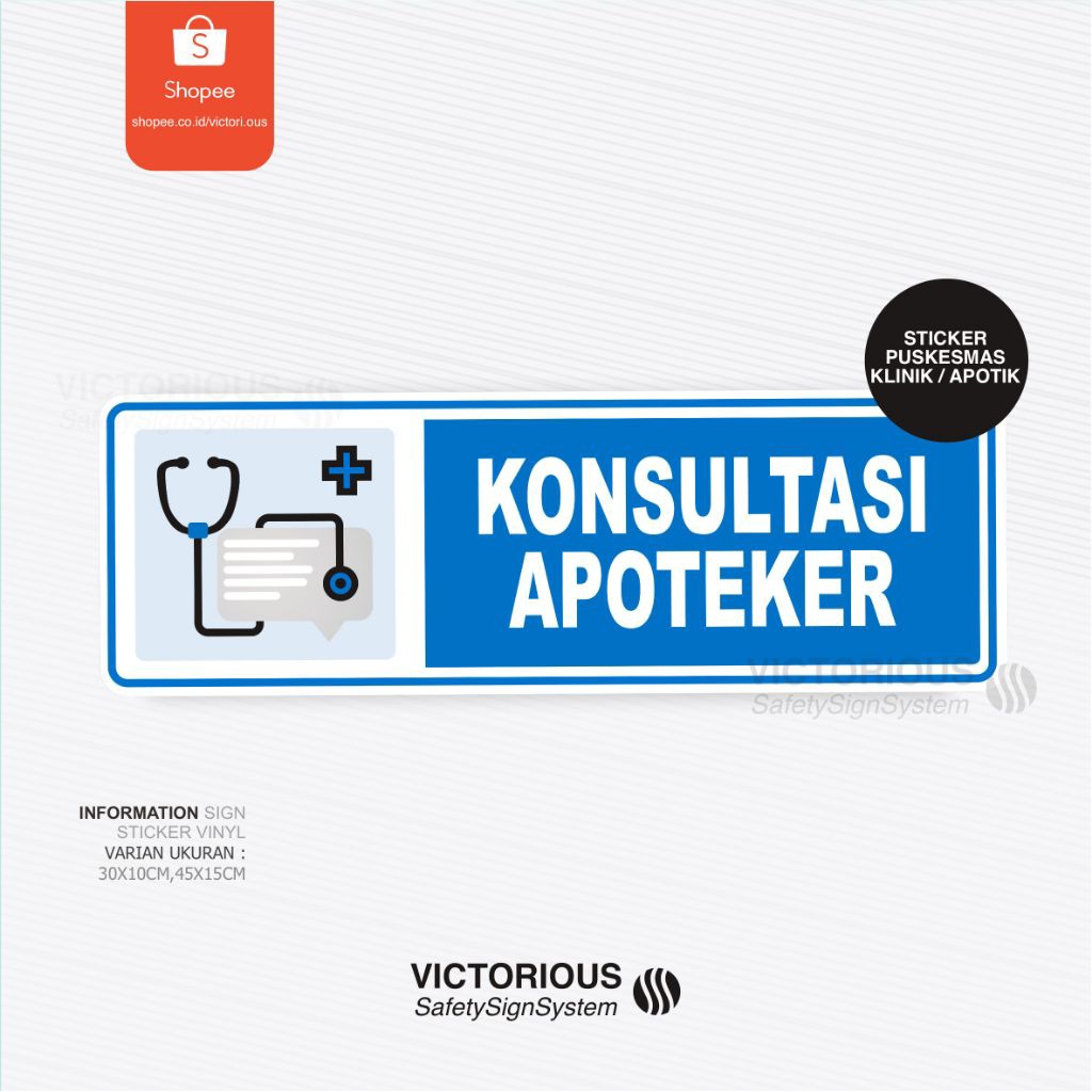 

Sticker Information Sign Rambu Ruang Konsultasi Apoteker