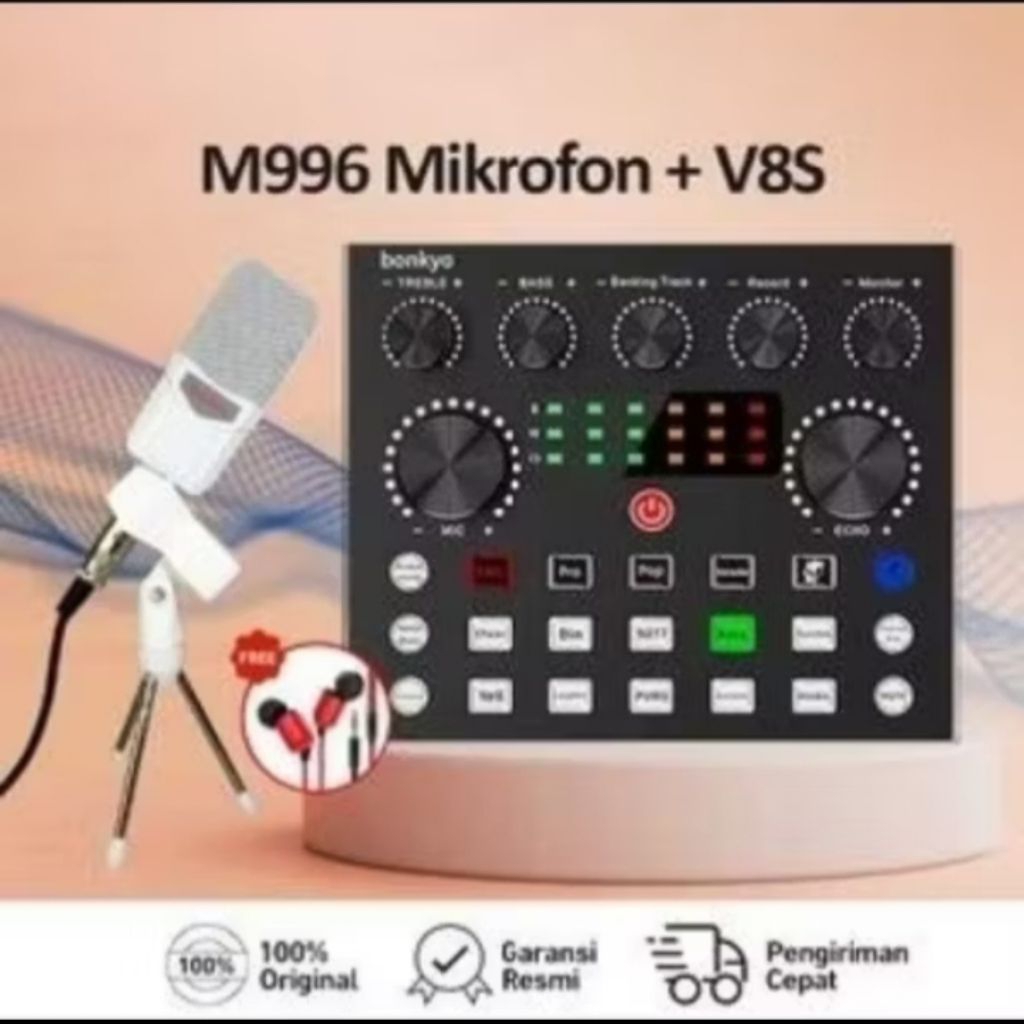 SOUNDCARD BONKYO V8S + MIKROFON
