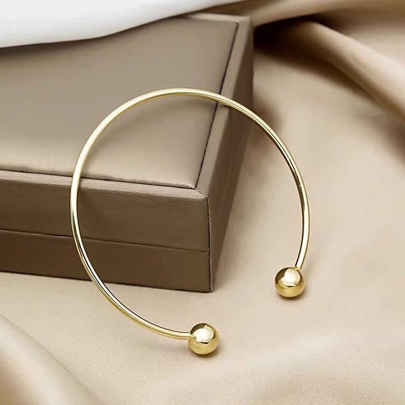 GB75 Gelang Bangle Pollos Lentur  Lapis Emas 18 KGP