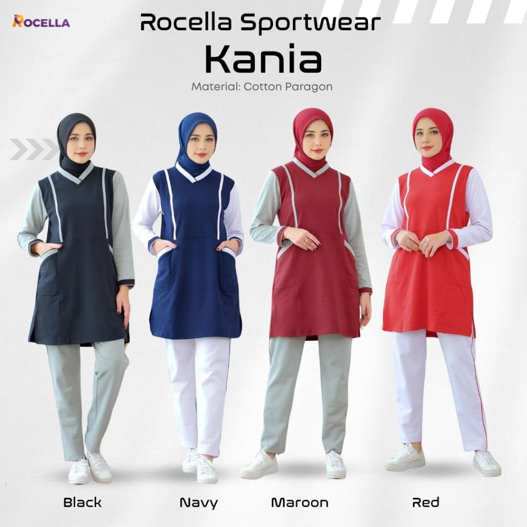 baju olahraga wanita muslim muslimah rocella