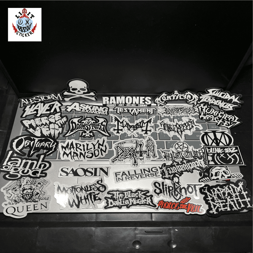 

Stiker Metal Band Metal Rock 100 Pcs, Stiker Aesthetic band metal terlaris murah