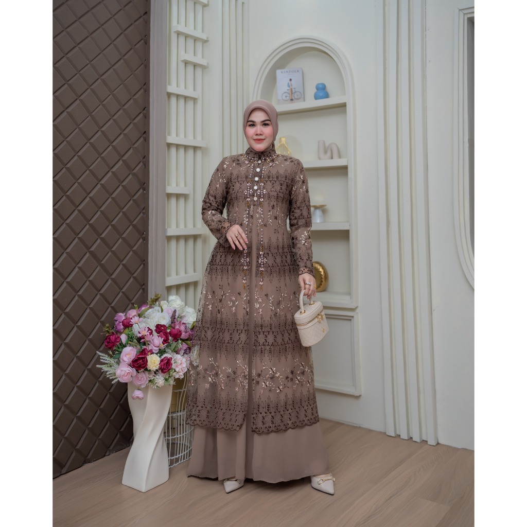 Mahalini Garden / Seragaman Pesta / Gamis Terbaru / Gamis Modern / Gamis Kondangan/Gamis Jumbo/Gamis