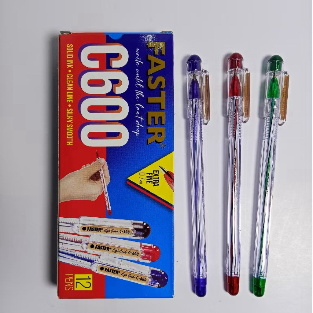 

PULPEN FASTER C600 / BOLPOINT FASTER HITAM 12 PCS / PEN 0.7mm EXTRA FINE