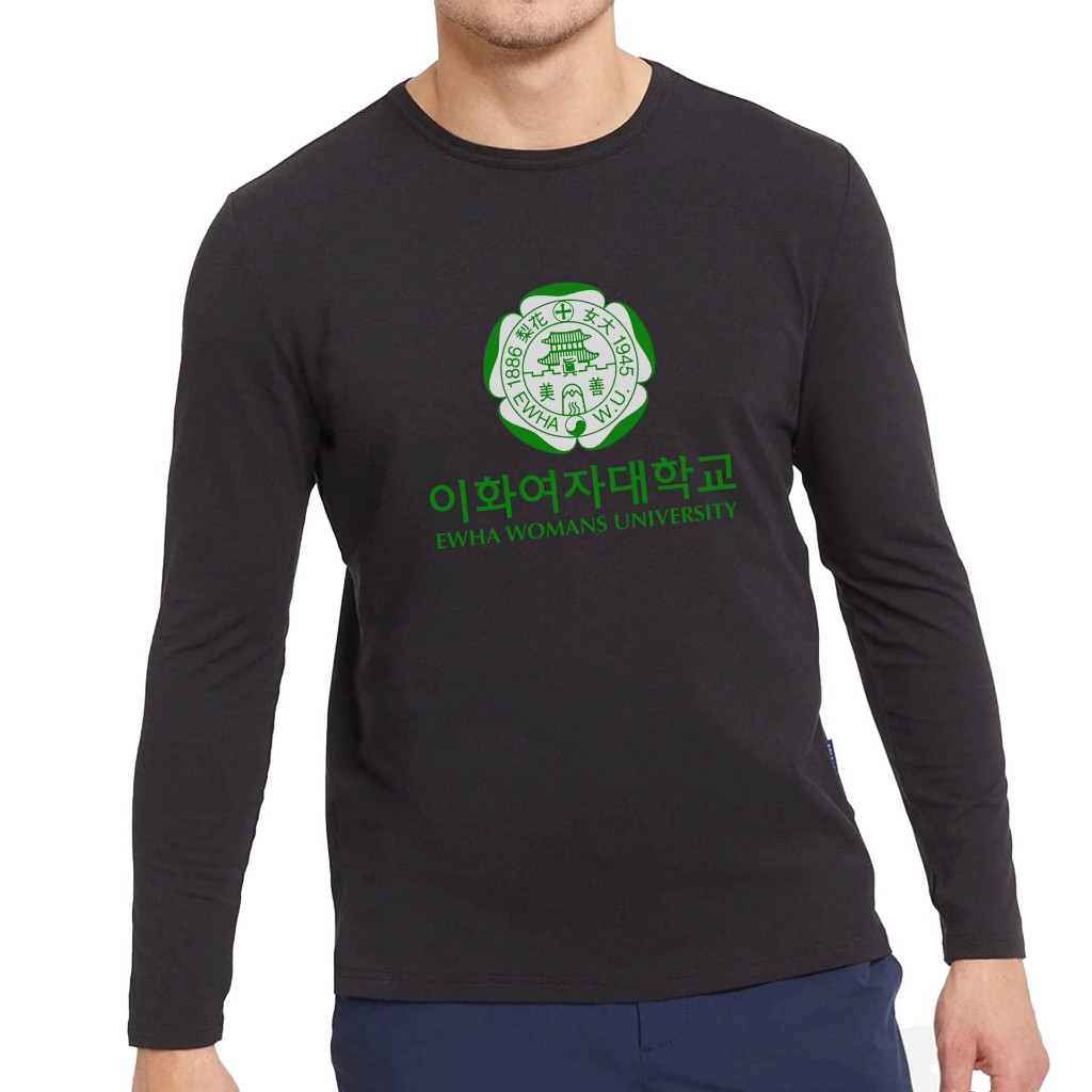 Kaos T-Shirt Lengan Panjang EWHA Woman's University Korea Cotton Combad Premium T-SHIRT