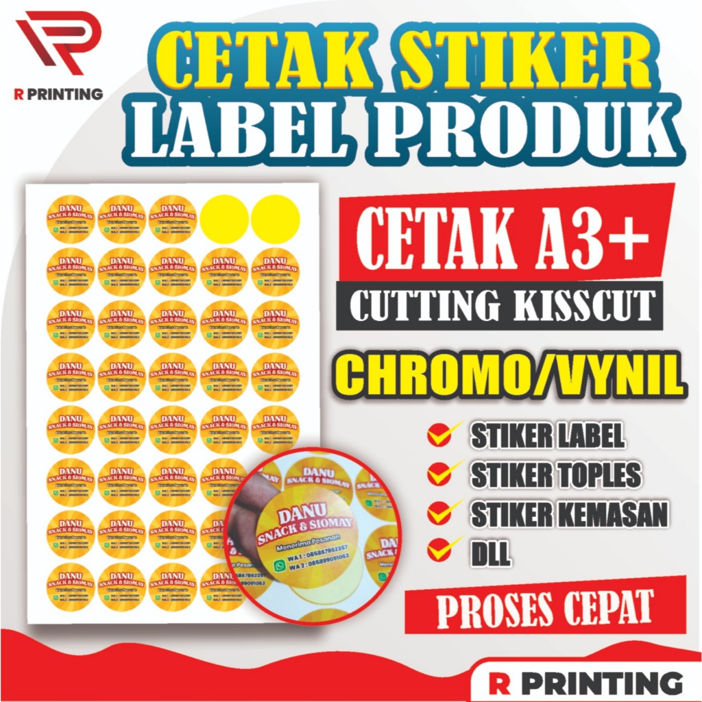 

Stiker label produk - chromo & vinyl - A#