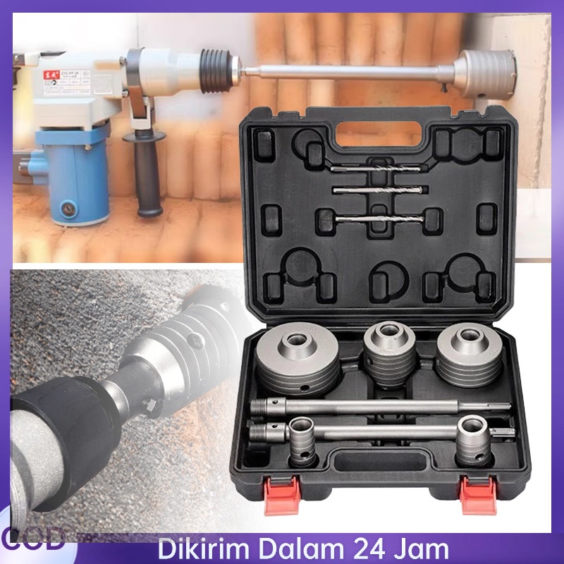 1set Mata Bor Dinding Mata Bor Pembobok Tembok Mata Bor Tembok Beton Tembok Serbaguna Mata Bor Wall 