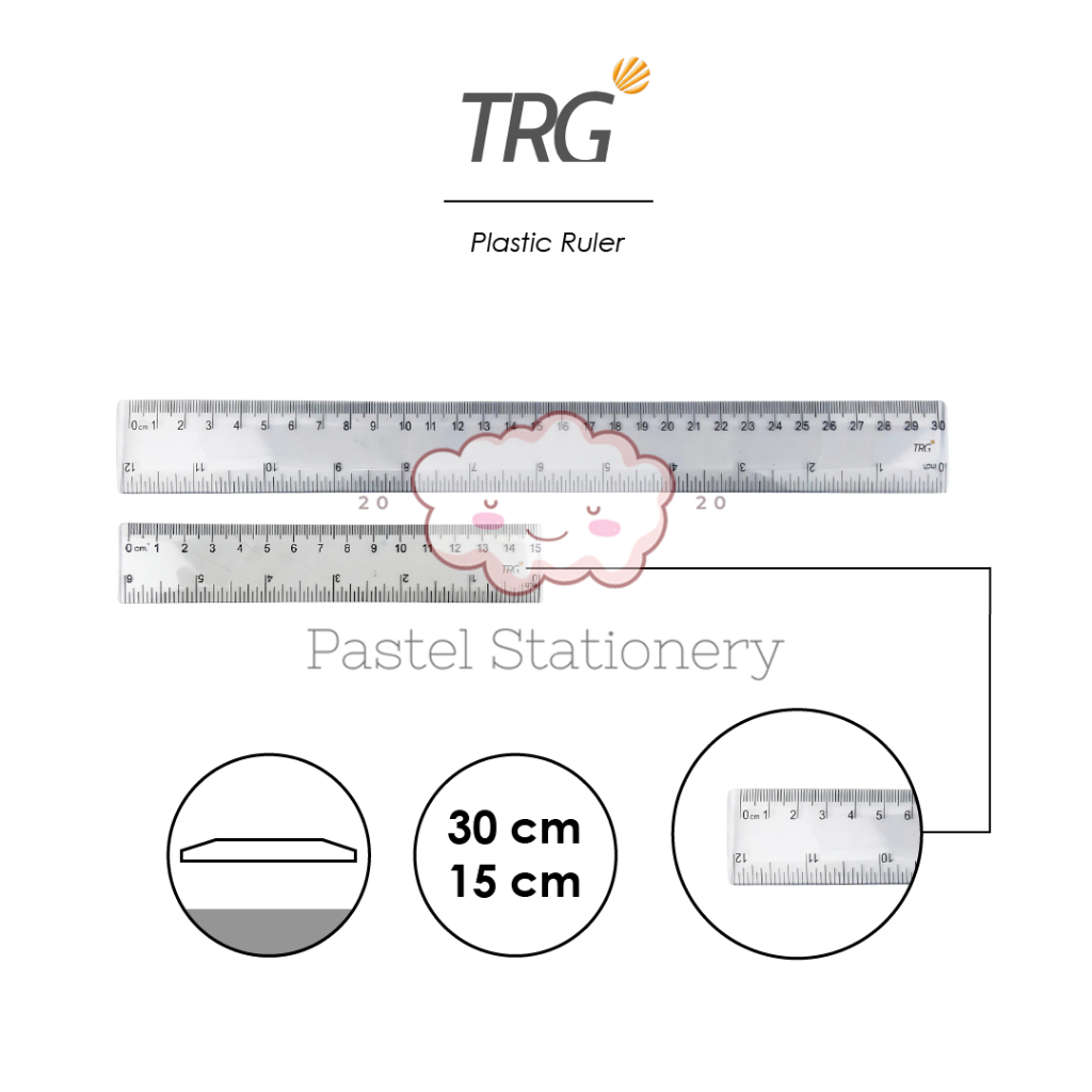 

TRG Plastic Ruler 15 30 cm RLP-15 RLP-30 - Penggaris Mistar Plastik 15cm 30cm TRG
