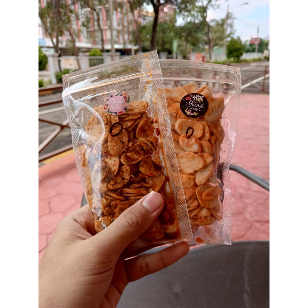 

2pcs - Basreng Pedas Daun Jeruk 50gr Keripik Cemilan Homemade Kriuk 100 250 500 1kg