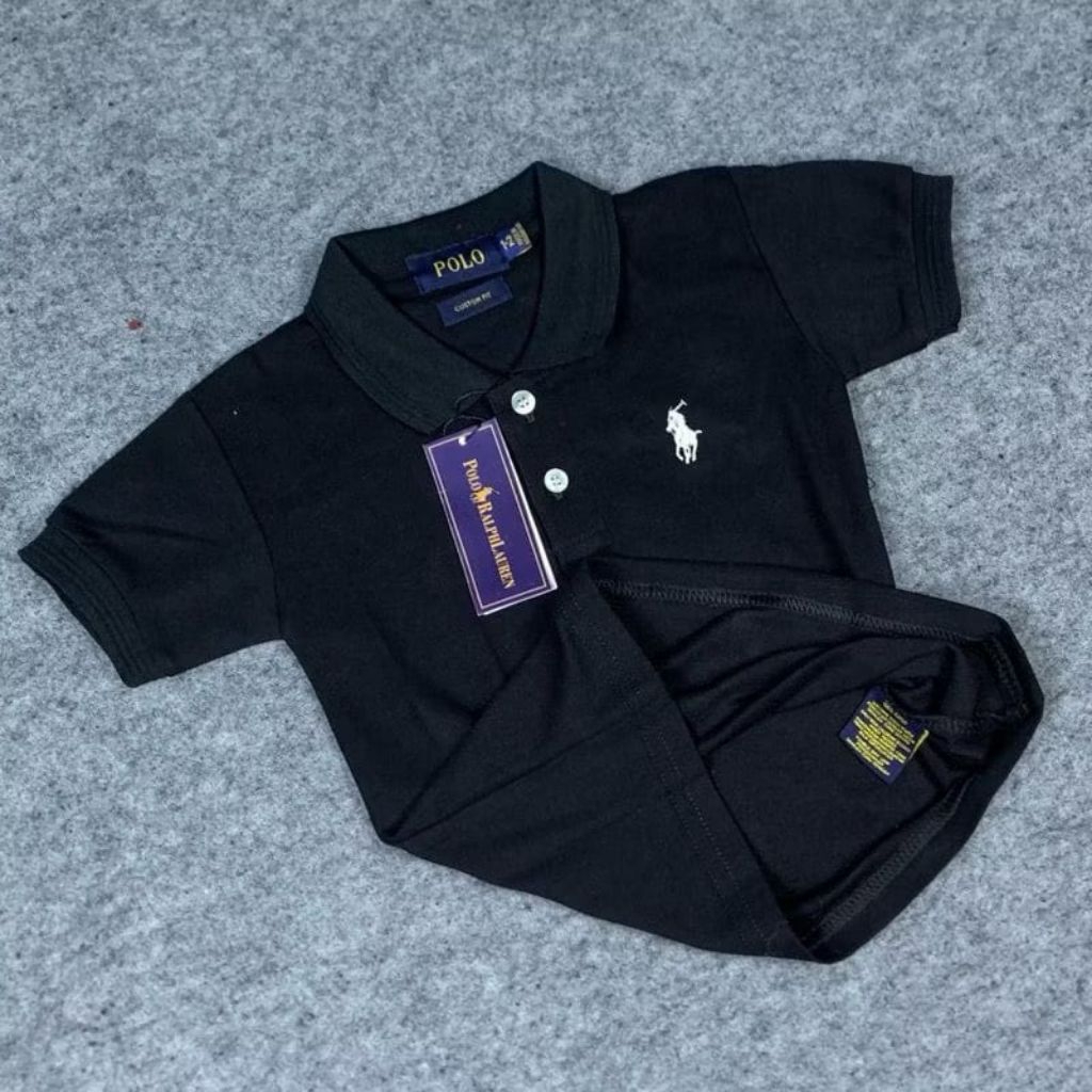 Kaos polo wangki Ralph Lauren anak laki laki 1 Tahun - 12 Tahun Logo Bordir