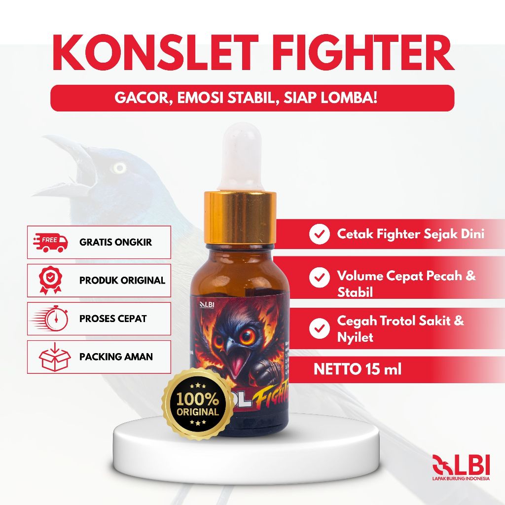 LBI - Vitamin Burung Trotol Fighter Bisa Buat Anakan Lovebird Kenari Murai Batu