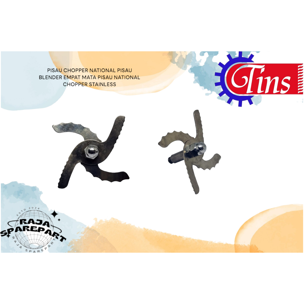 PISAU CHOPPER NATIONAL PISAU BLENDER EMPAT MATA PISAU NATIONAL CHOPPER STAINLESS