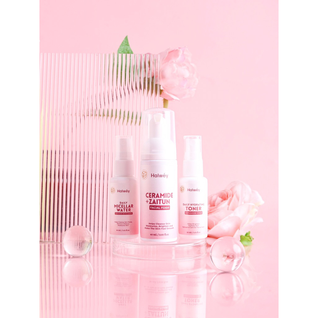 Halwey New Paket Kit Skincare Ceramide Series