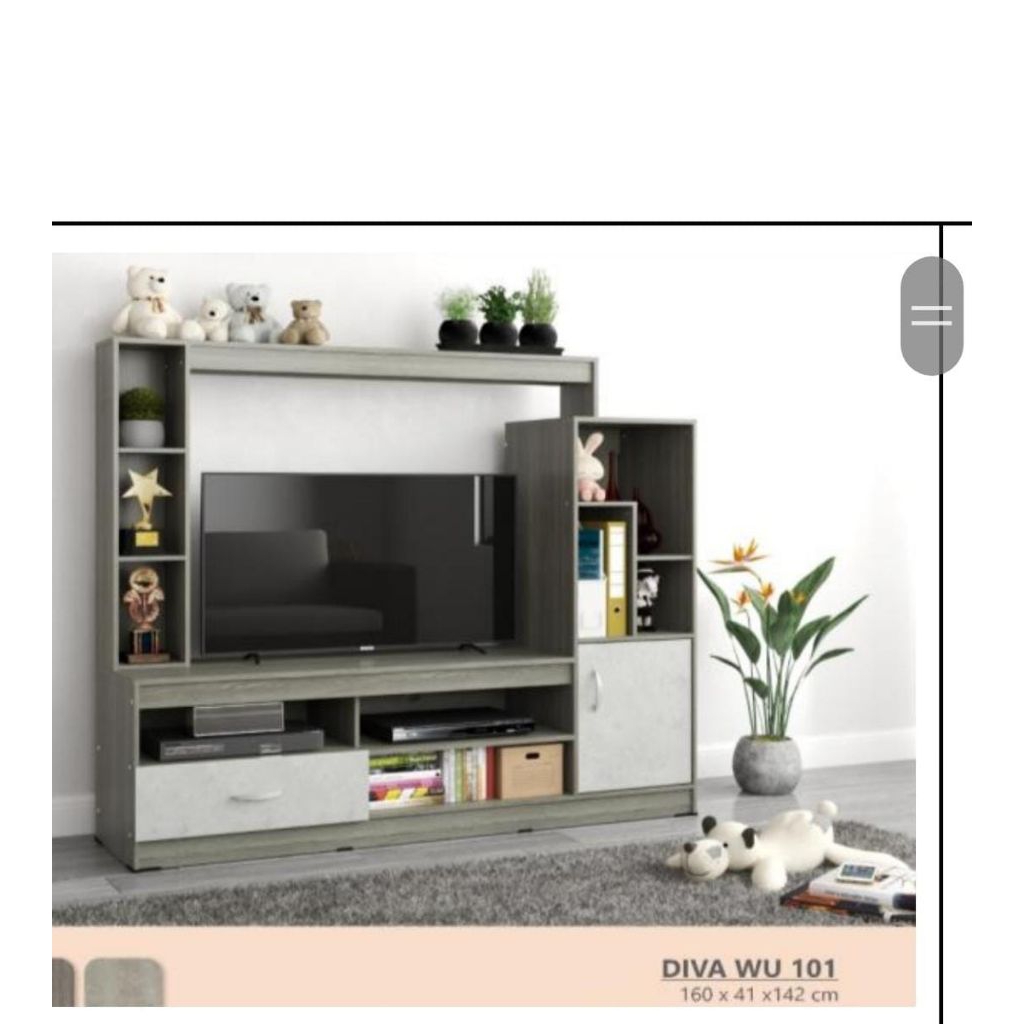 RAK TV MINIMALIS BESAR / RAK TV WALL UNIT diva 101