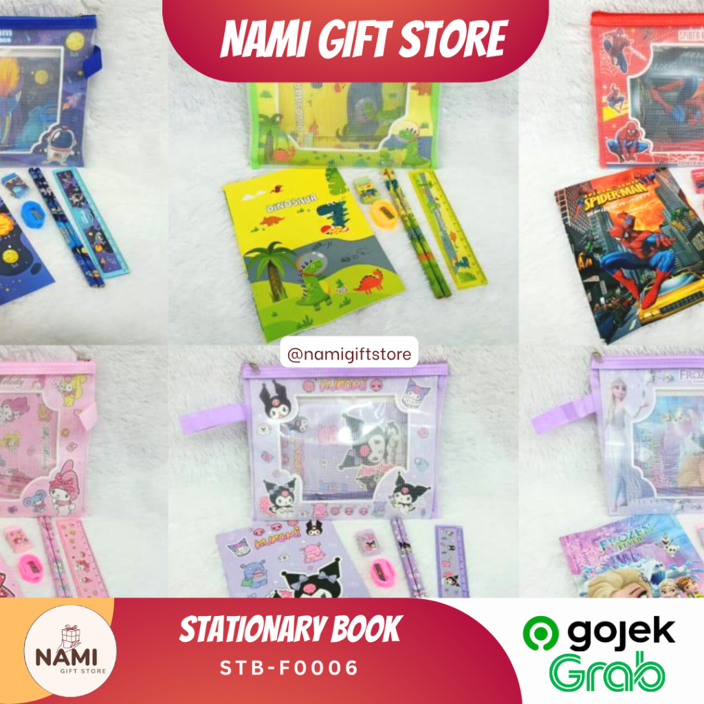 

[STB-F0006] Stationary Book Paket Alat Tulis Sekolah Lengkap Character
