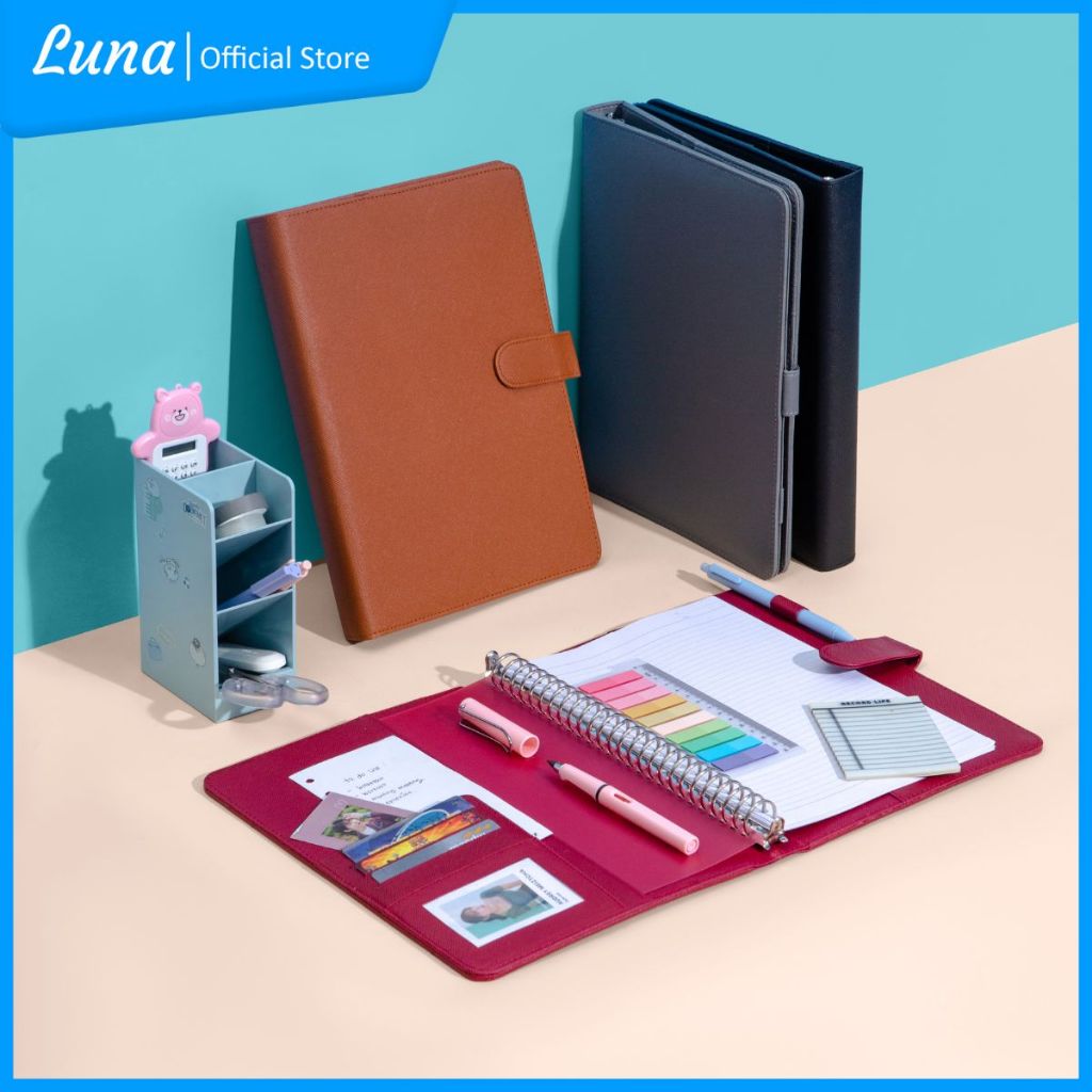 

B5 26 Ring Binder Kulit Polos Exlusive Agenda Binder Kulit Sintetis Kuliah Terbaru Kekinian