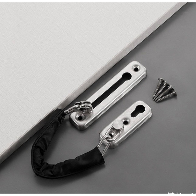 Kunci Pintu Grendel Slot Rantai Kuncian Penahan Pengaman Pintu Rumah Anti Maling Portabel