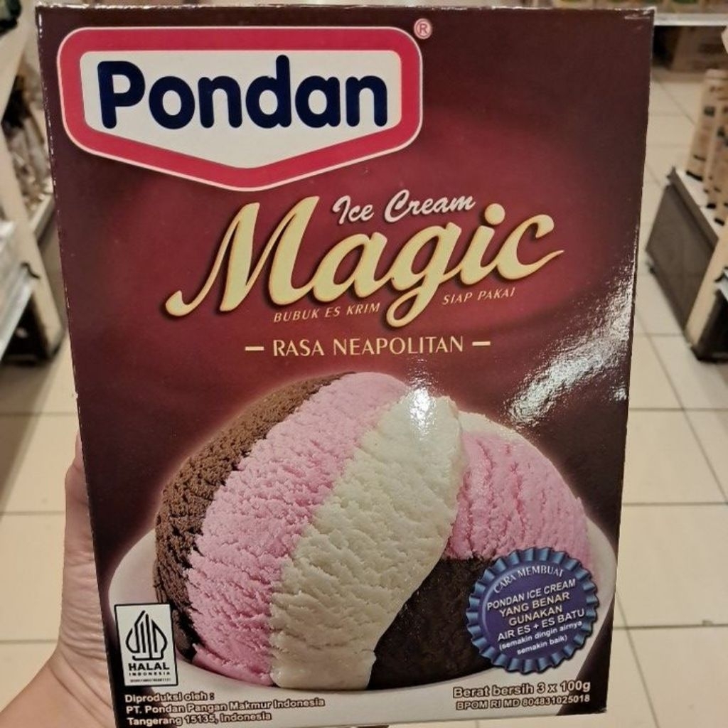 

Pondan Ice Cream Magic Neapolitan (Bubuk Es Krim) 3x 100gr
