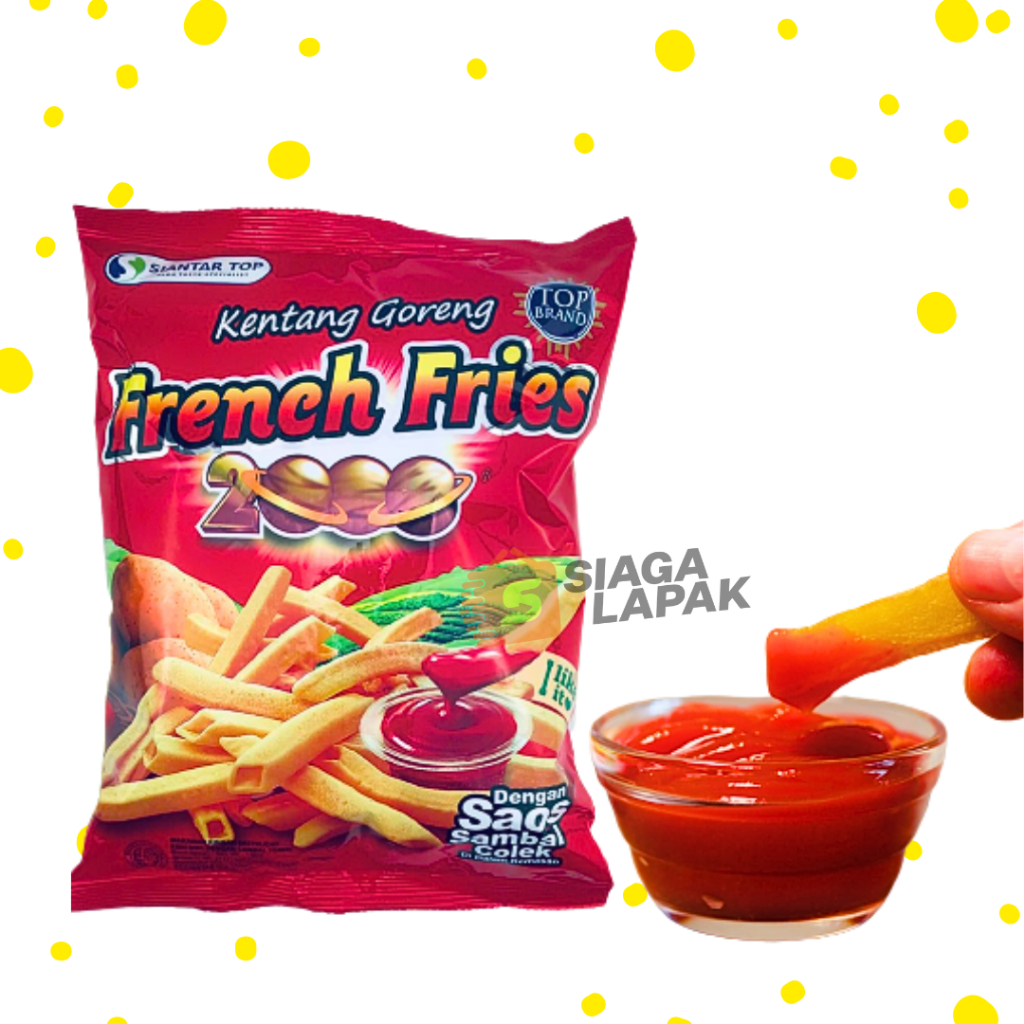 

French Fries 2000 RENTENGAN ISI 10 PCS Snack Kentang Sambal Colek