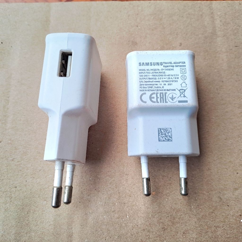 Kepala Charger Samsung Copotan Ori 100% Bawaan HP Bekas Garansi