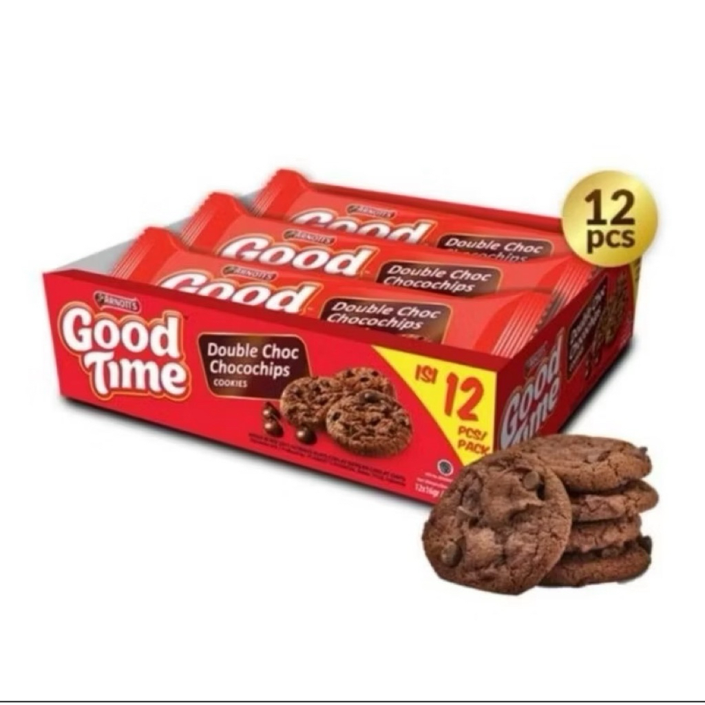 

GOOD TIME COKIES CHOCOCIP DOUBLE CIP 26 gram 1BOX ISI 12