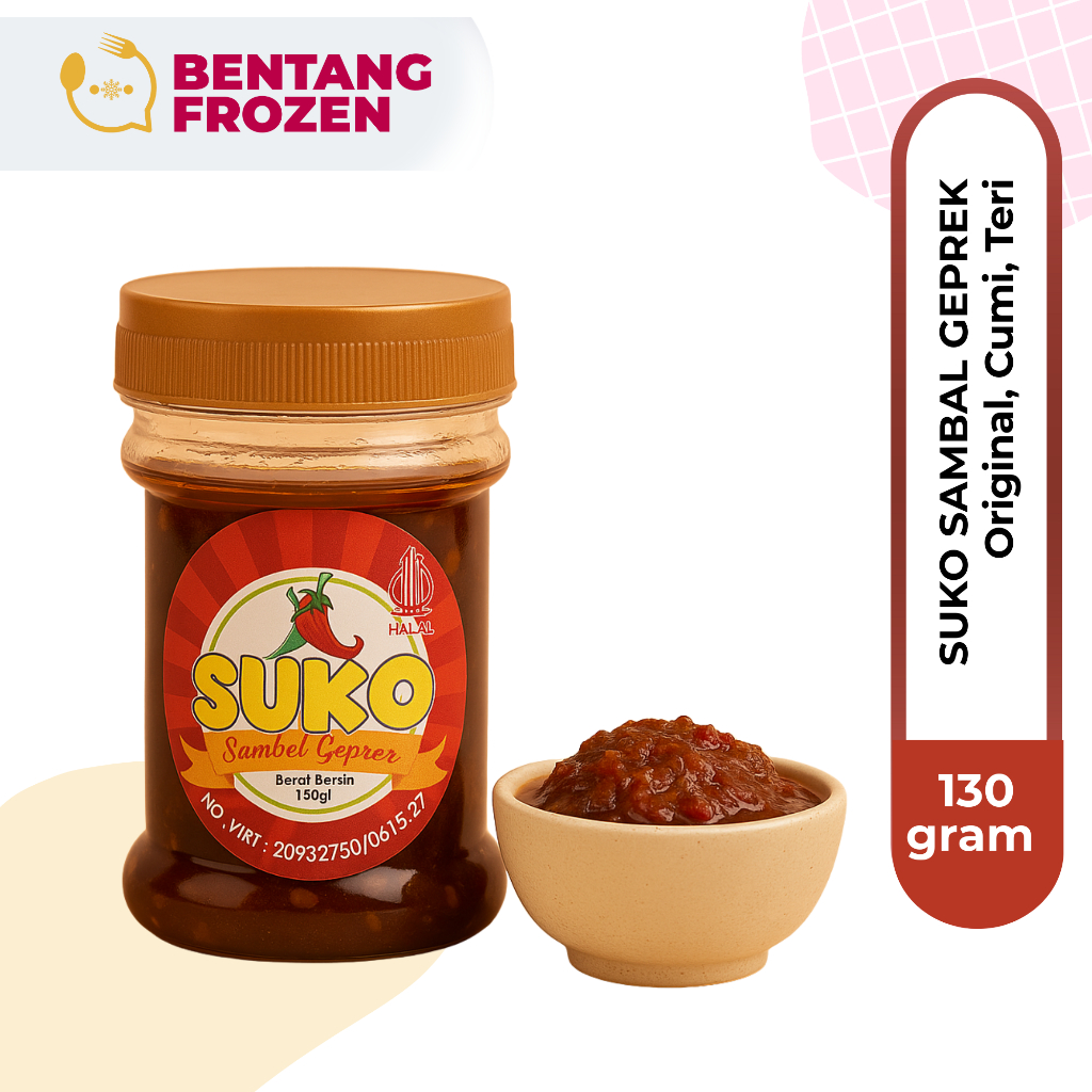 

Suko Sambal Geprek Original / Sambal Teri / Sambal Cumi 130gr