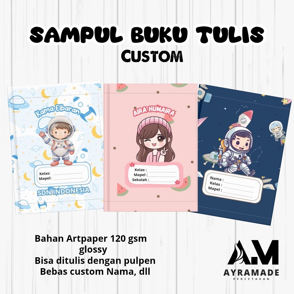 

sampul buku / sampul buku tulis custom isi 10 lembar