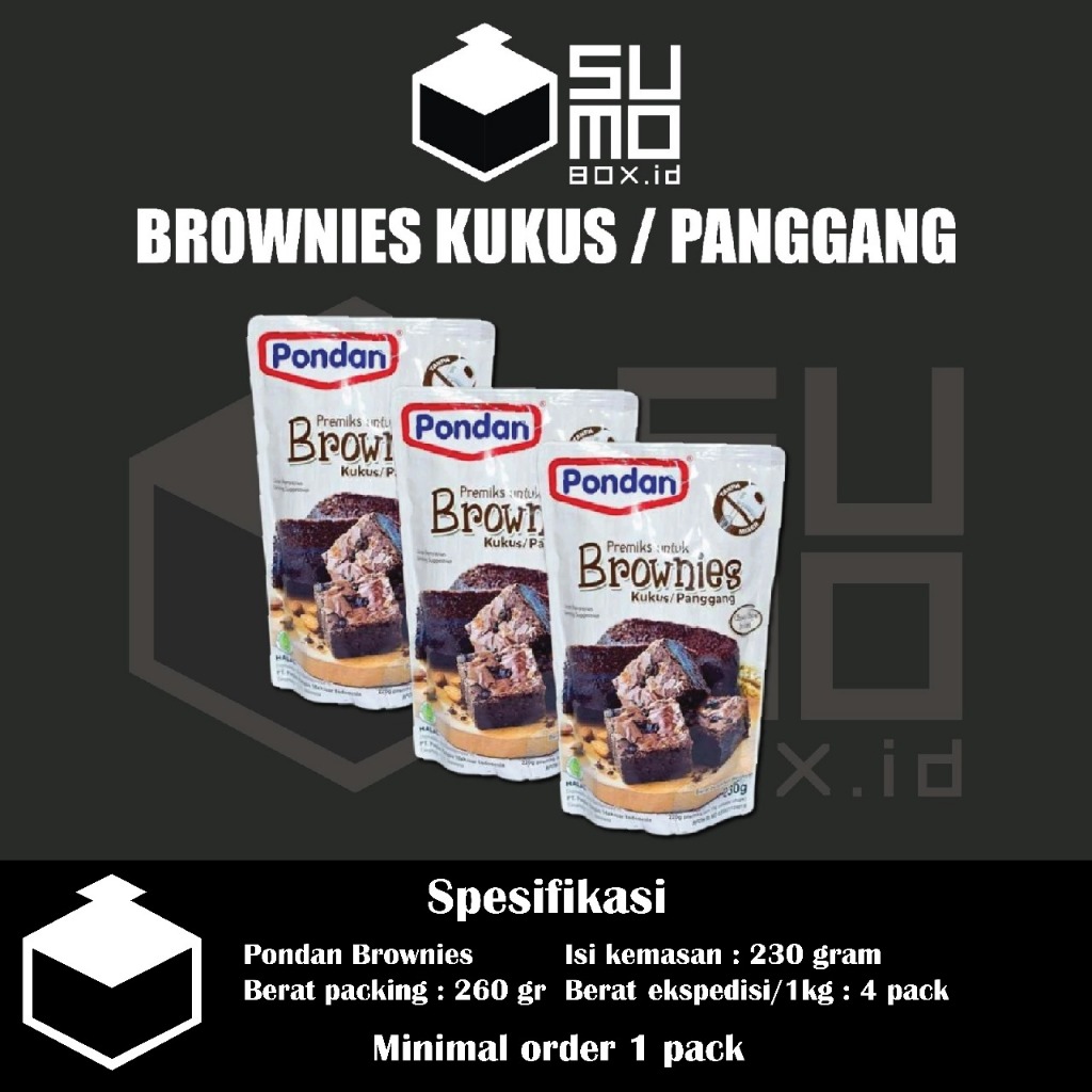

Pondan brownies kukus dan panggang chocolate 230gr