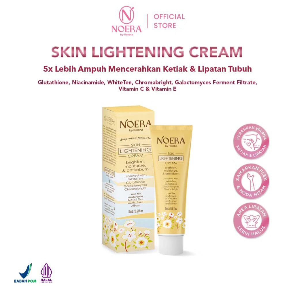 Cream Lipatan Noera Skin Lightening Cream | Pemutih Lipatan | Pemutih Ketiak Pemutih Selangkangan