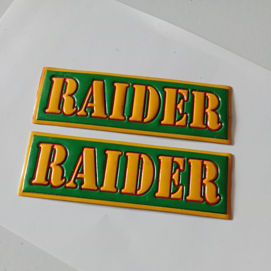 

stiker embos RAIDER/stiker unik
