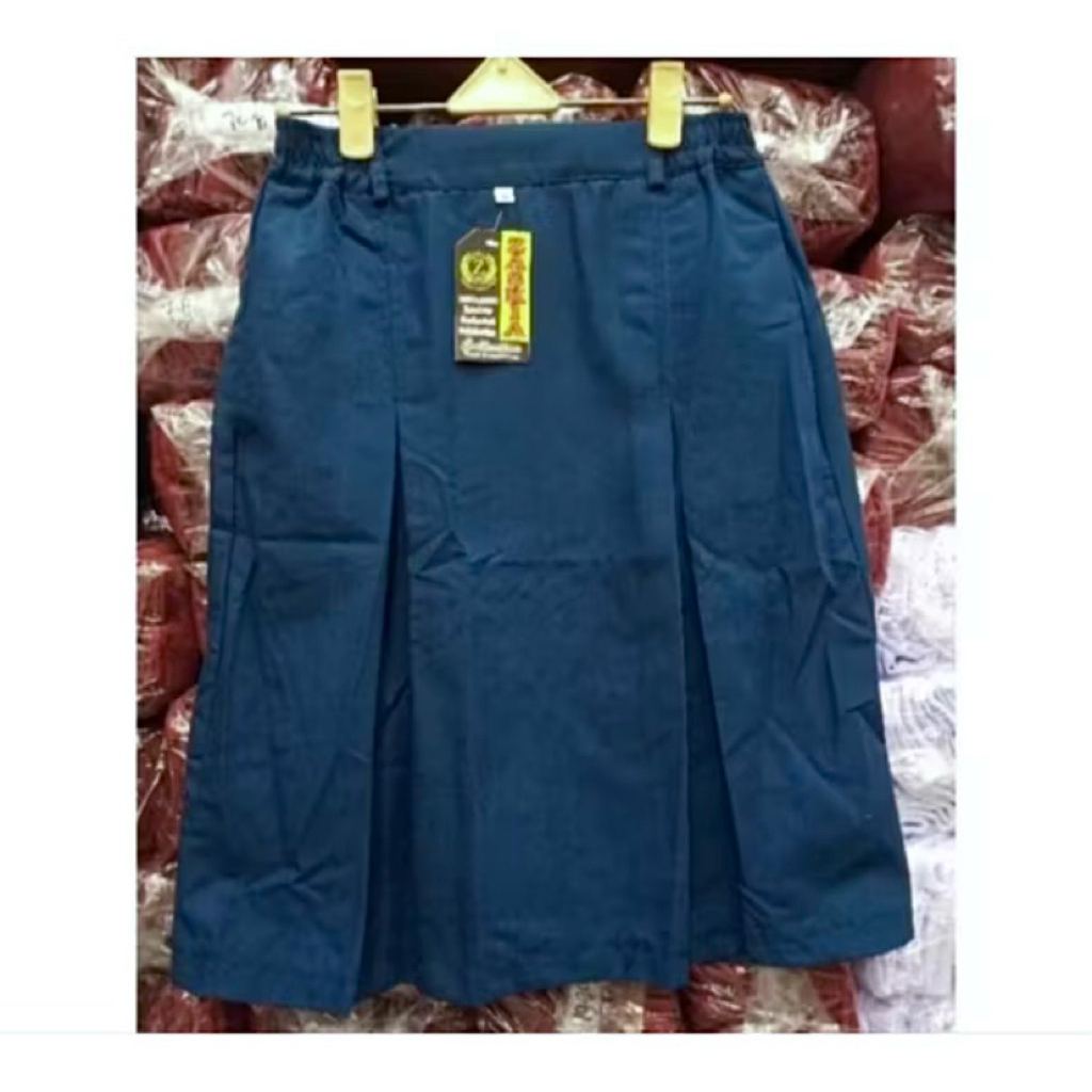SERAGAM SEKOLAH ROK PENDEK SPAN / ROK SMP BIRU / ROK SPAN SMP BIRU / ROK SEKOLAH PENDEK SPAN BIRU
