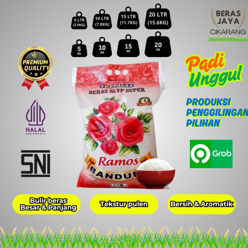 

Promo Beras Pulen Ramos Setra Kualitas Terjamin Bersih Bebas Kutu Super Ramos Bandung Super 5 10 15 20 kg Murah