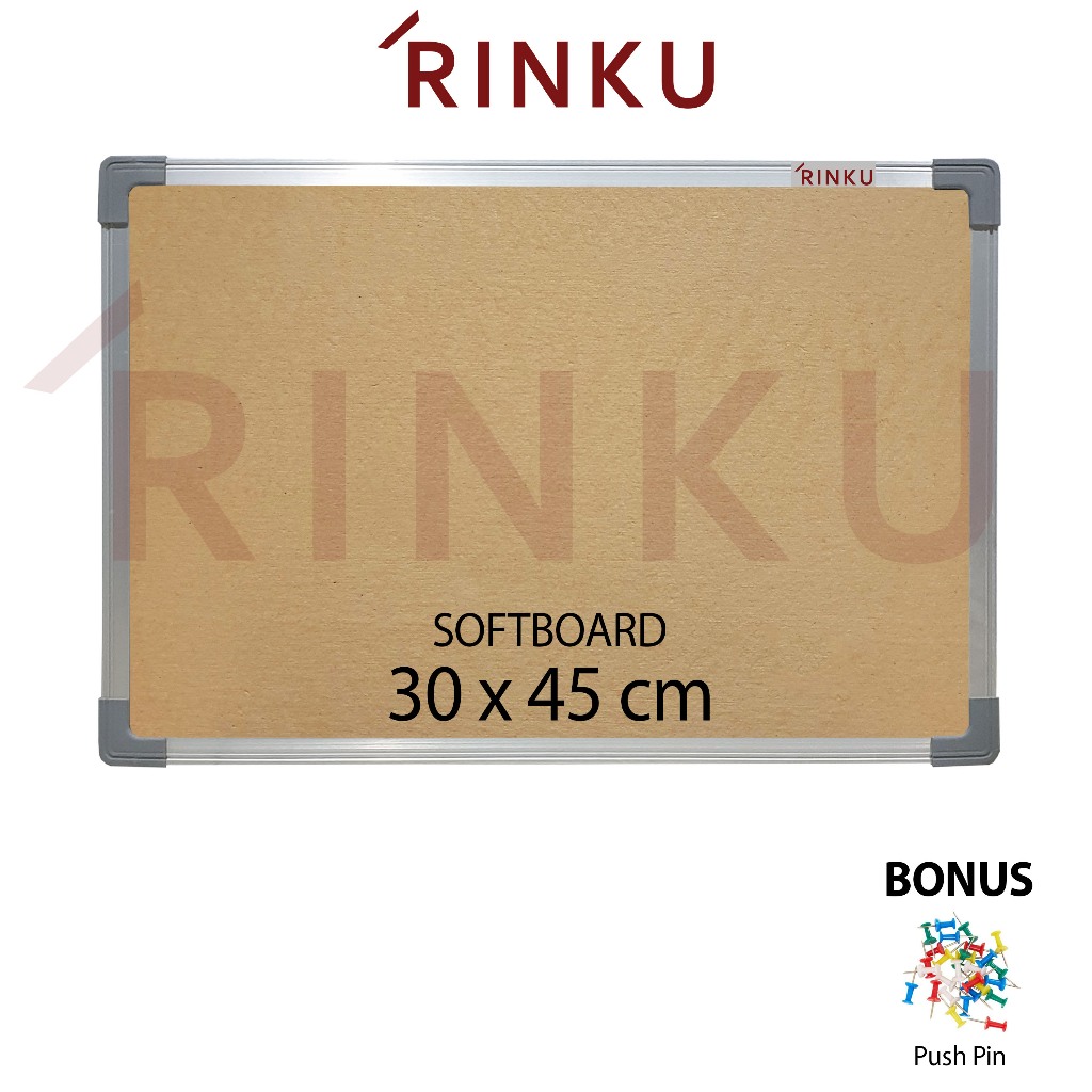 

Softboard Pin Board Cork Board Gantung Polos Rinku 30x45 cm