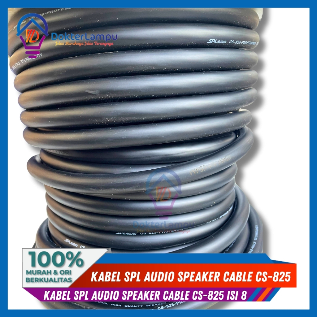 Kabel SPL Audio Speaker Cable CS-825 Ecer Harga Per 15 METER