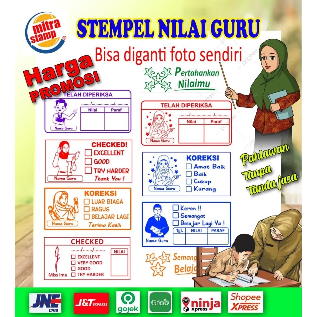 

Stempel Nilai Guru / Penilaian / Koreksi / Checked / Reward