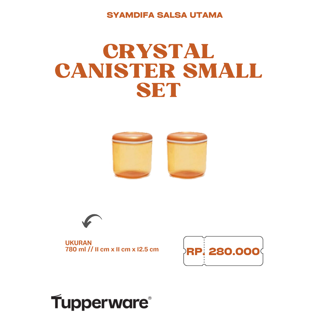 Tupperware Ori - Crystal Canister Set // Crystal Canister Small