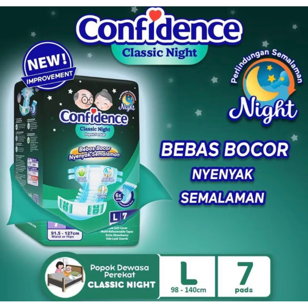 confidence L popok dewasa perekat