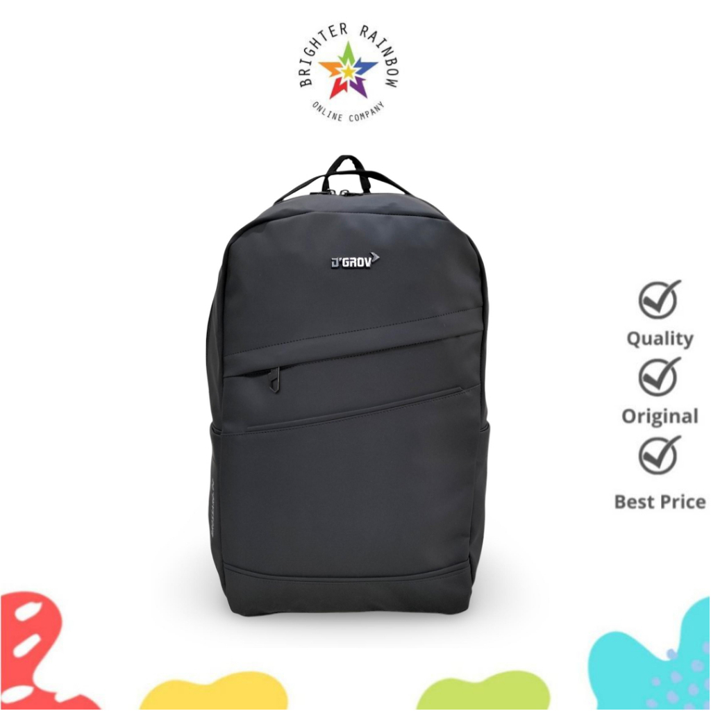 TAS D'GROOVE BROSSARD 7328 RANSEL LAKI-LAKI BACKPACK DENGAN RAIN COVER