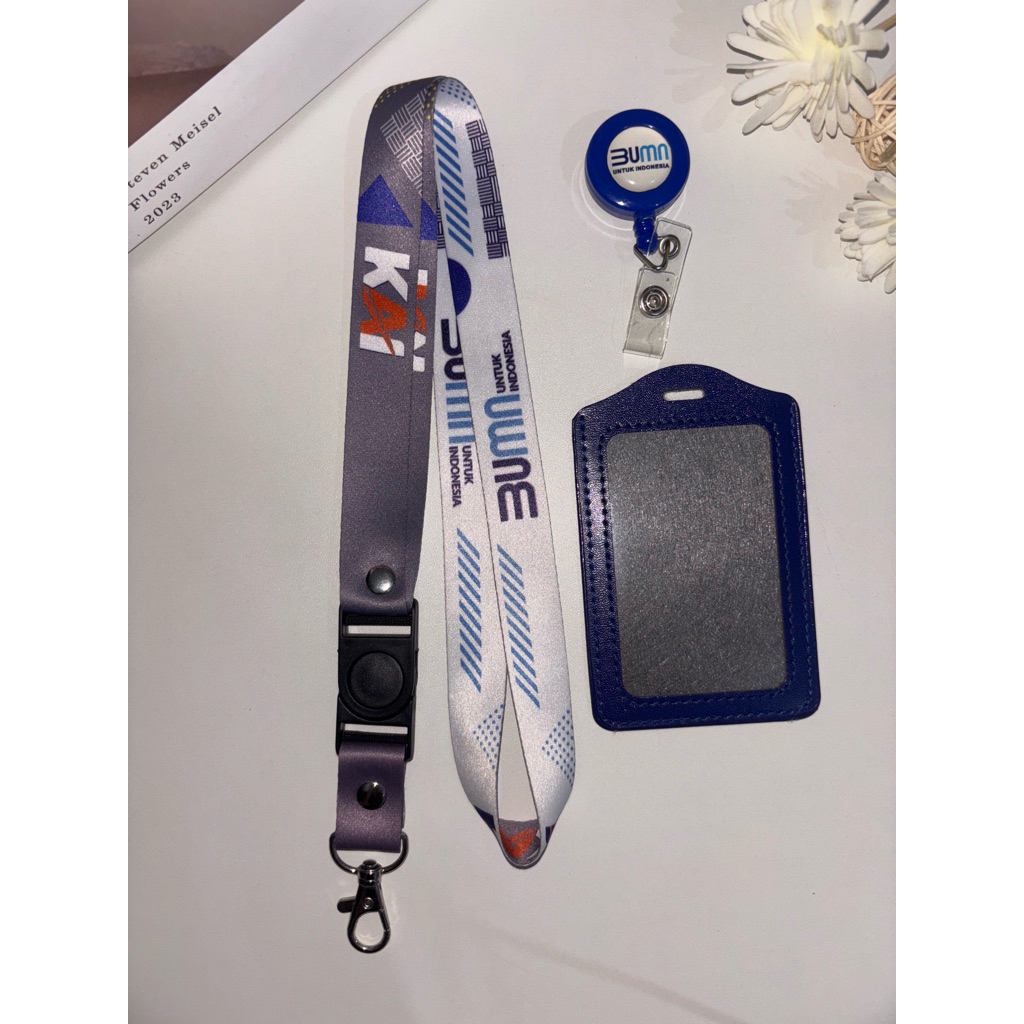 

Ready!! Tali/Lanyard BUMN KAI abu-abu + yoyo + Card Holder