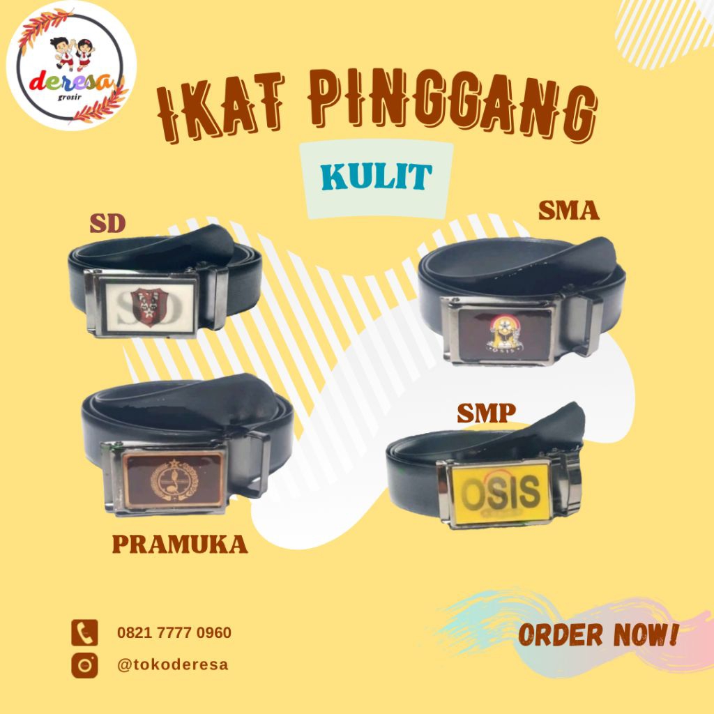 Ikat Pinggang/Gesper Kulit SD/SMP/SMA