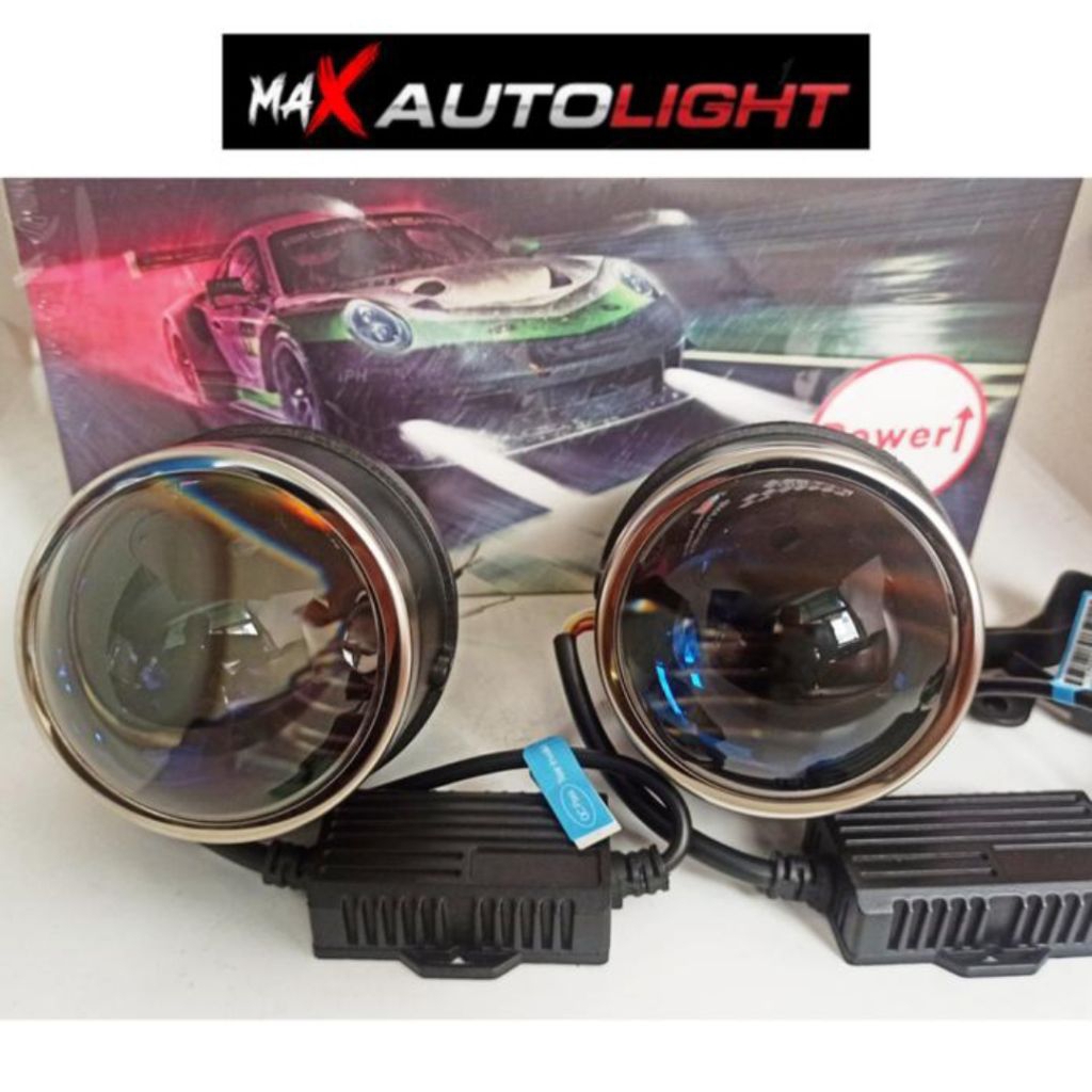 Projie Foglamp/Kabut IPHCAR M619 Bracket Univeral Biled 3 Inch Blue Lens Cut Off Low 40w High 50w