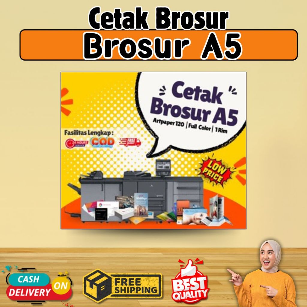 

Cetak Brosur A5 / Cetak Flyer A5 Murah 1 Sisi COD FULLCOLOR