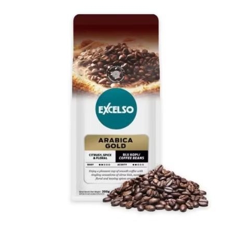 

Excelso Arabica Gold Biji 200gr