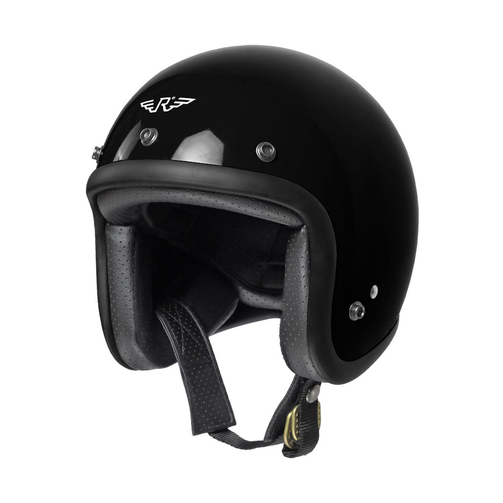 RIMC Helm Doja Black Glossy | Helm Motor Retro Klasik SNI