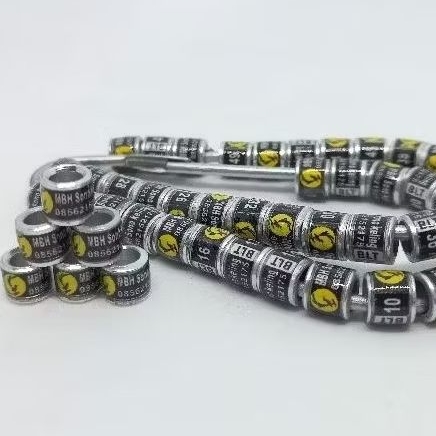 BARU  RING BURUNG MODEL RODA LIS SILVER UNTUK  BURUNG MURAI,MERPATI,KACER,CENDET,LOVE BIRD KENARI